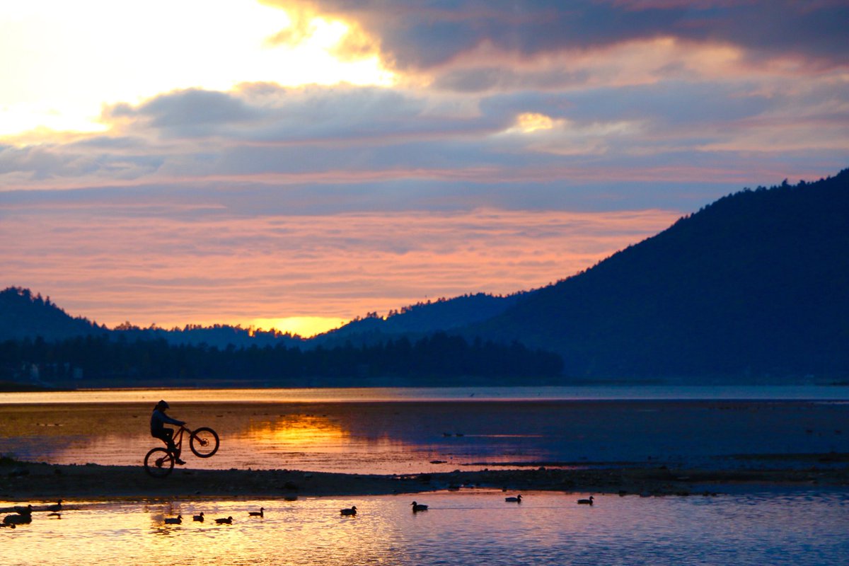 I had a wheelie good weekend... 📸 <a href="/lil_viggs/">Viggs</a> #nature #sunset #goducks #mtb