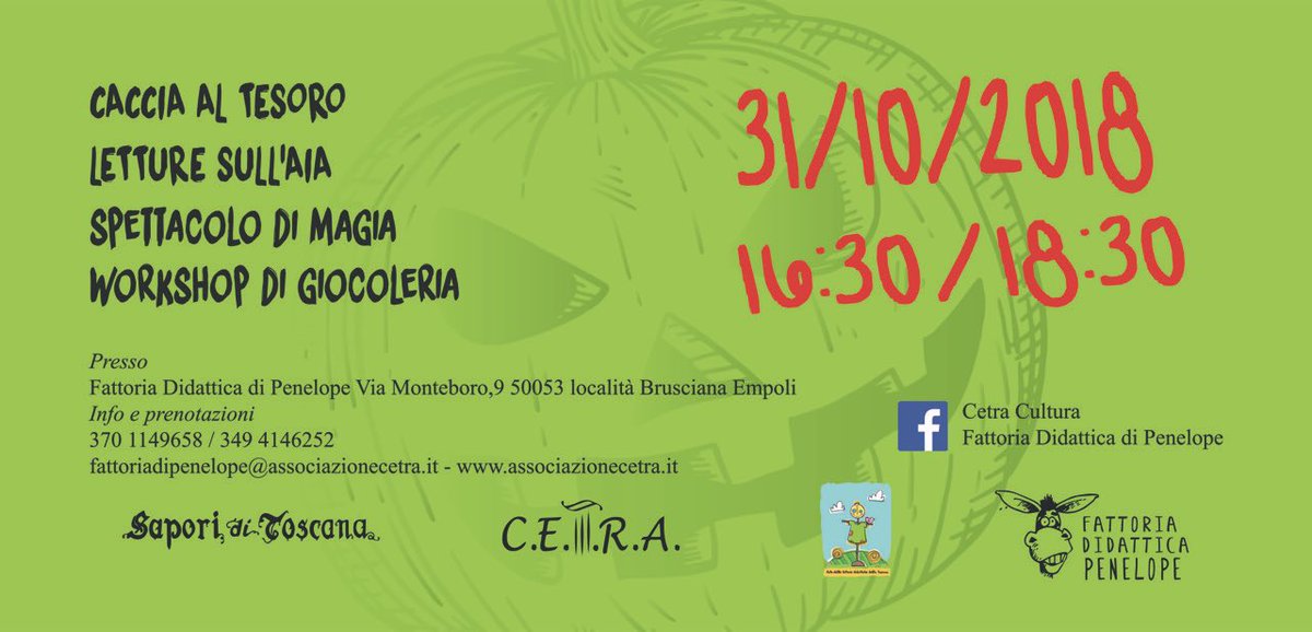 CetraCultura's tweet photo. Il “nostro” Halloween in fattoria didattica.
@valdelsanet @ToscanaTurismo1 @PiccoliTuristi 
#halloween #31infattoria #fattoriadidatticadipenelope #cetracultura https://t.co/o8VAwxCigk