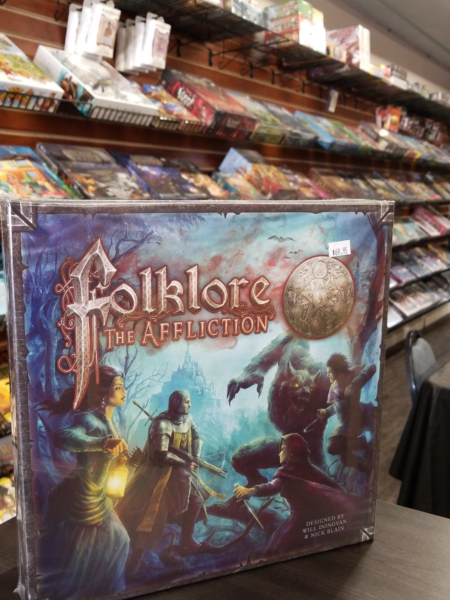 Stop in today to grab your copy of #folkloretheaffliction by <a href="/GreenBrierGames/">Greenbrier Games gets spooky</a> 
#gaming #tabletop #darkmattercoffee #tinleypark