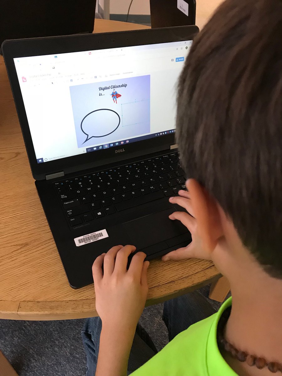 ⁦@4thGradeBHES⁩ Students creating posters explaining Digital Citizenship to hang throughout ⁦<a href="/bushhilles/">Bush Hill Elementary School</a>⁩ #fcpsdigcit