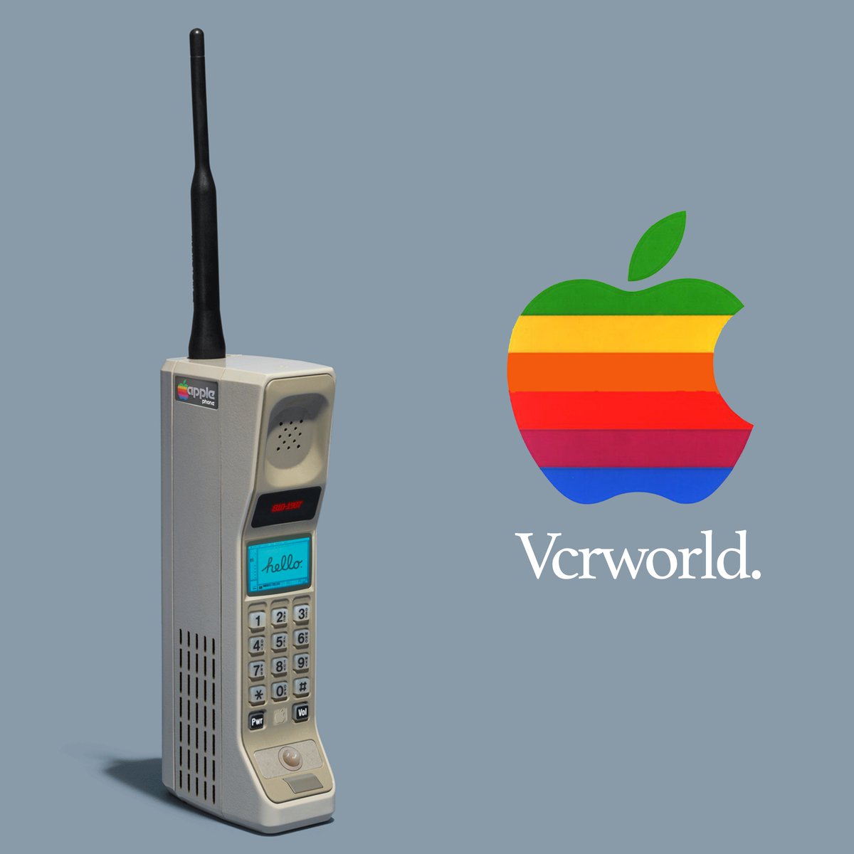 Vcrworld's tweet photo. #whatif the #iphone was created in the #80s ?
.
.
.
#apple #macintosh #brickphone #stevejobs #popart #macintosh128k #applecomputer #vintage #retro #technology #imagination #newretrowave #artwork #80sdesign #fanart #80sart #macintoshcomputer #80sart #iPhoneXSMax #vintagecomputers https://t.co/YQOTrTMPM9
