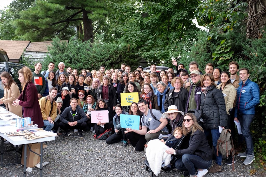 Knock4Democracy's tweet photo. 70 Final Nine volunteers turned out in Staten Island yesterday for @MaxRose4NY - that’s well over 2000 doors knocked! Thanks to the campaign team, @swingleft @IndivisibleTeam and @PodSaveAmerica for encouraging so many to make a difference this fall #finalnine #takebackthehouse https://t.co/P96FWEExO1