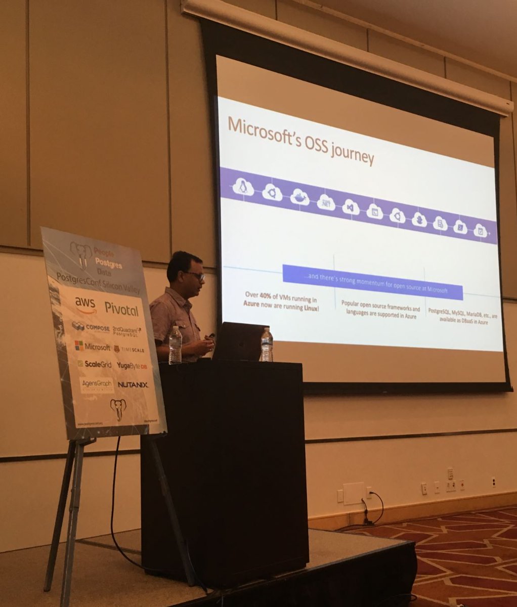 MSFTforPostgres's tweet photo. Today, at PostgresConf Silicon Valley, @kamathsun shared how #azure is contributing to the #postgresql community with state-of-the-art, enterprise-ready features from #azure. To learn more, check out https://t.co/qe5Wr8N26u #postgresql #microsoft #amplifypostgres https://t.co/9H3ctJZc5F