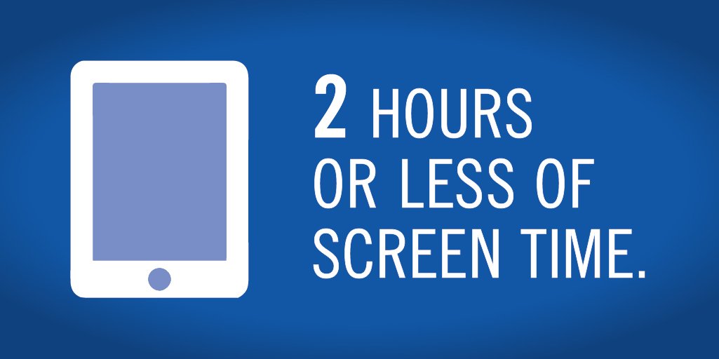 5210DSM's tweet photo. #HealthiestState Month Week 3 looks at 2 hours or less of recreational screen time a day. The AAP recommends no more than 2 hrs a day &amp; no TV or other screen media for under age 2. Find ideas for screen free activities at https://t.co/e5uKMzooIN. #Live5210dsm #HealthyChoicesCount https://t.co/vsGRlQVWMS
