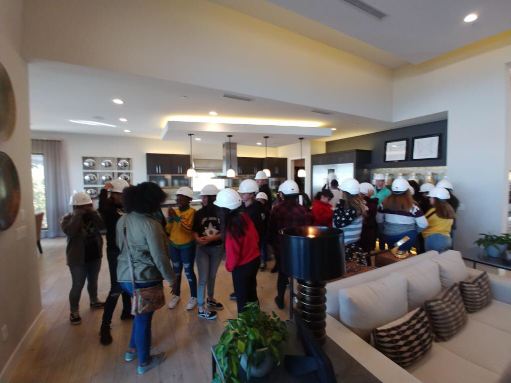 LiedSTEMAcademy's tweet photo. 20 of our “future home builders” (all girls) are touring a @PardeeHomes model home and worksite. We have great community partners. #STEMinreallife #GirlsinSTEM @CCSDMagnet @ClarkCountySch @derwood73 https://t.co/f3cusvsD6j