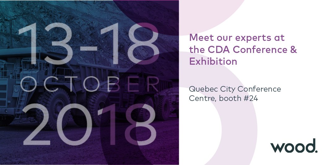Woodplc's tweet photo. .@Woodplc is a proud presenter, exhibitor and sponsor of the CDA 2018 conference in Quebec City, QC, 13-18 October. See you there!  @CDAACB! #meetquébeccity #quebeccongres #cdaacb https://t.co/3JxNurbcyw