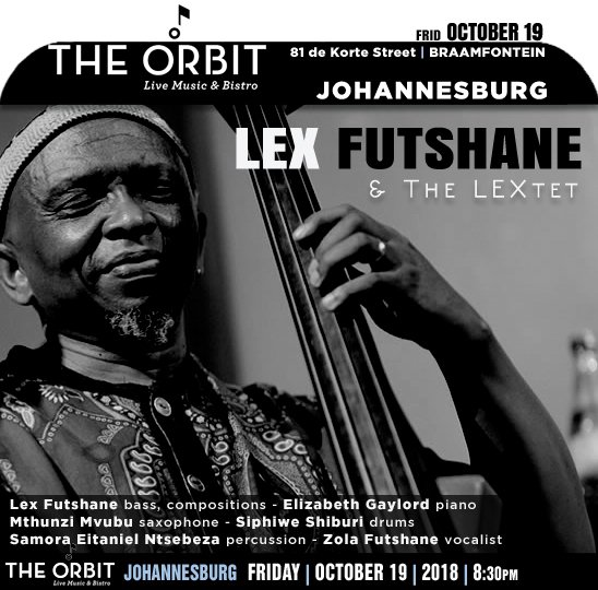 jazzsharing's tweet photo. #TheOrbit #Braamfontein, #Braamfontein. #Johannesburg
#LexFutshane bass-player, composer
→https://t.co/JgsftN5tpe
→https://t.co/NrdNrDHNPZ
#ElizabethGaylord #SiphiweShiburi #MthunziMvubu 
#SamoraEitanielNtsebeza #ZolaFutshane
Frid | OCTOBER19 |8:30pm
→https://t.co/5ptxIj31L5 https://t.co/44XkWr9fO9