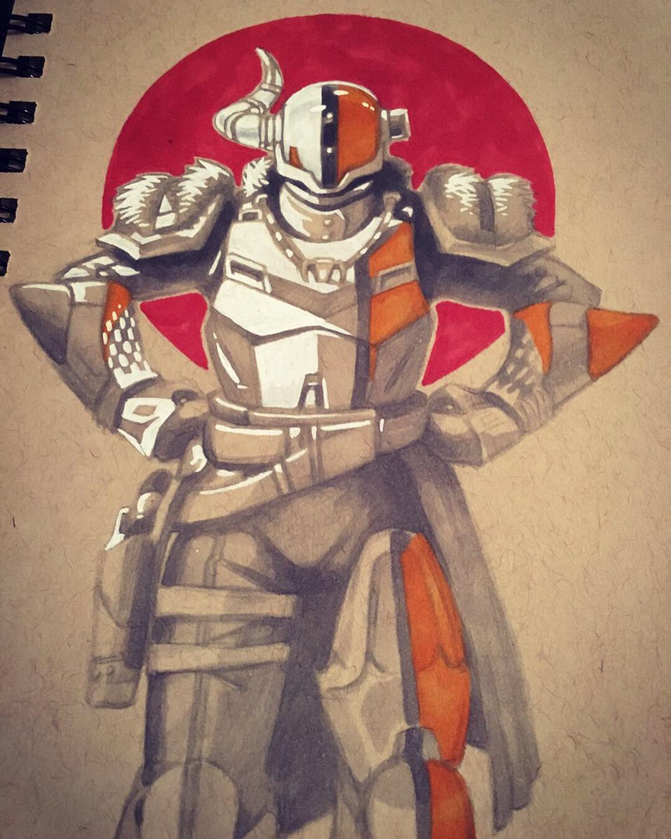 Pestilence💀 (@IanPesty) on Twitter photo 2018-10-15 18:24:55 ‘FIGHT FOREVER GUARDIAN!’ - Inktober - Copics & Brush Pen on Toned Tan #inktober #inktober18 @Bungie ‘FIGHT FOREVER GUARDIAN!’ - Inktober - Copics & Brush Pen on Toned Tan #inktober #inktober18 @Bungie