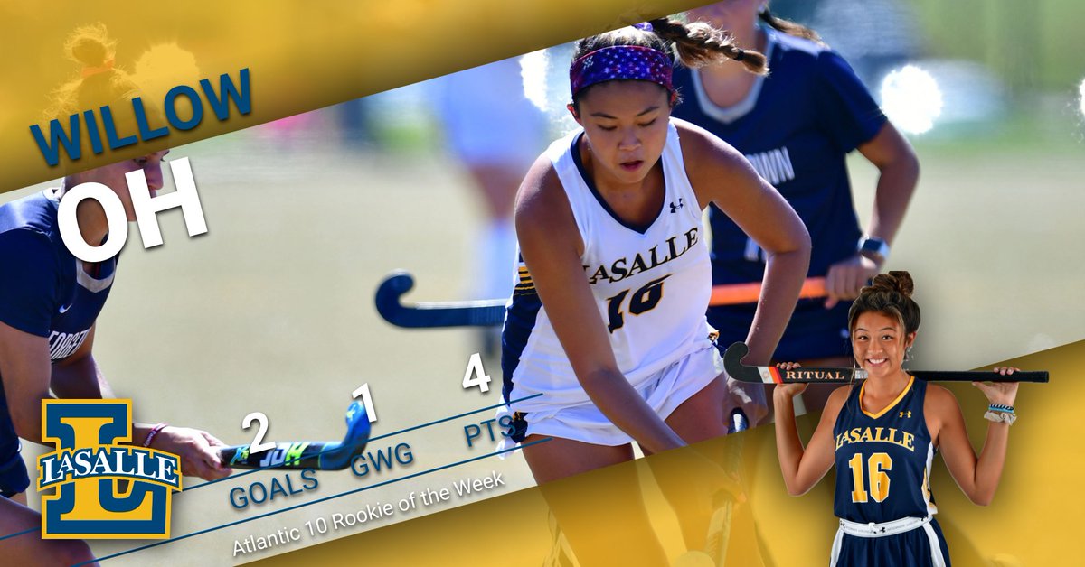 LaSalleFH's tweet photo. Congrats to freshman Willow Oh, who was named @atlantic10 Rookie of the Week today! #LaSalleFH #NewEra 🔭🏑

✍️: https://t.co/n1h5PgHmbL https://t.co/ruiDljwS0Z