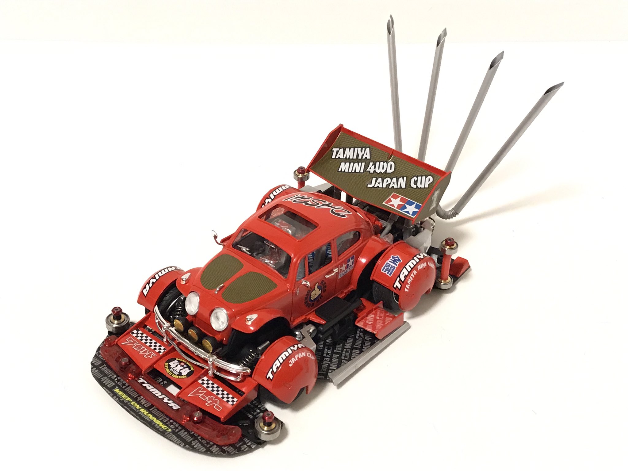 ミニ四駆 モンスタービートルJr. 小鹿製 Min-4WD Monster Beetle Jr. build from Revell scale model VW