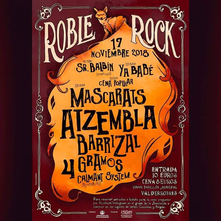 valde_jove's tweet photo. Ja tenim lo cartell del #ROBLEROCK18 🔥🔥🔥
Carlos Balbin
Ya babé
Mascarats
Atzembla
Barrizal
Cuatro Gramos
Calmant System
I gracies com sempre a Nebulosa Gràfica pels dissenys dels cartells 😍😍😍 https://t.co/n0JTCr8EVy