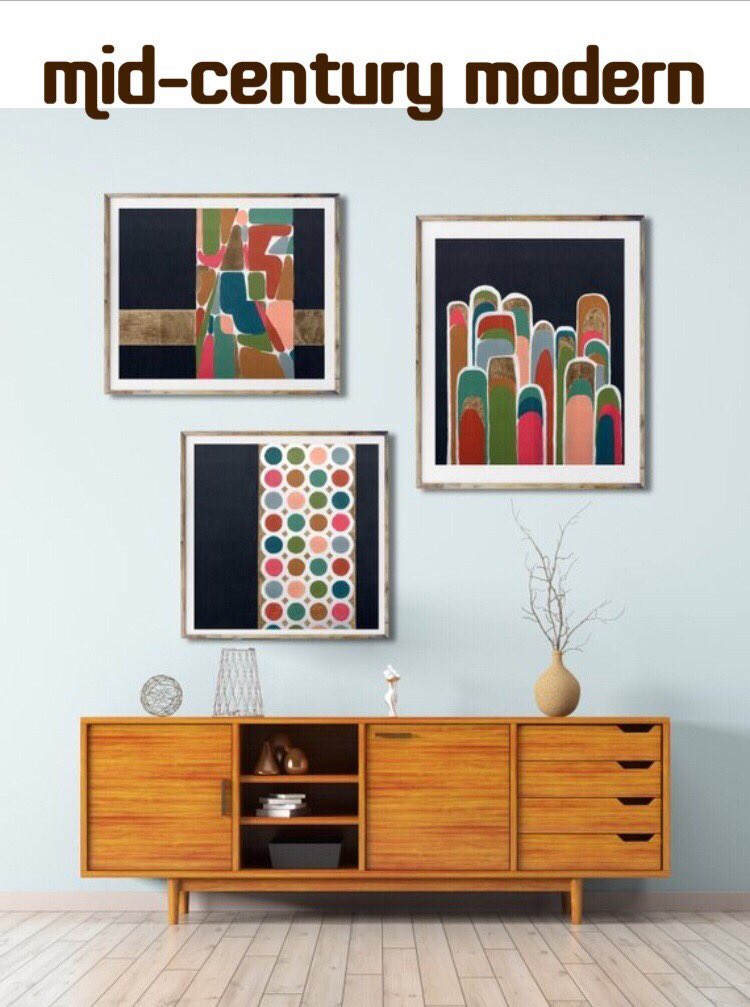 anntygettjonesstudio.com #MidCenturyModern #abstractpainting #interiordesign
