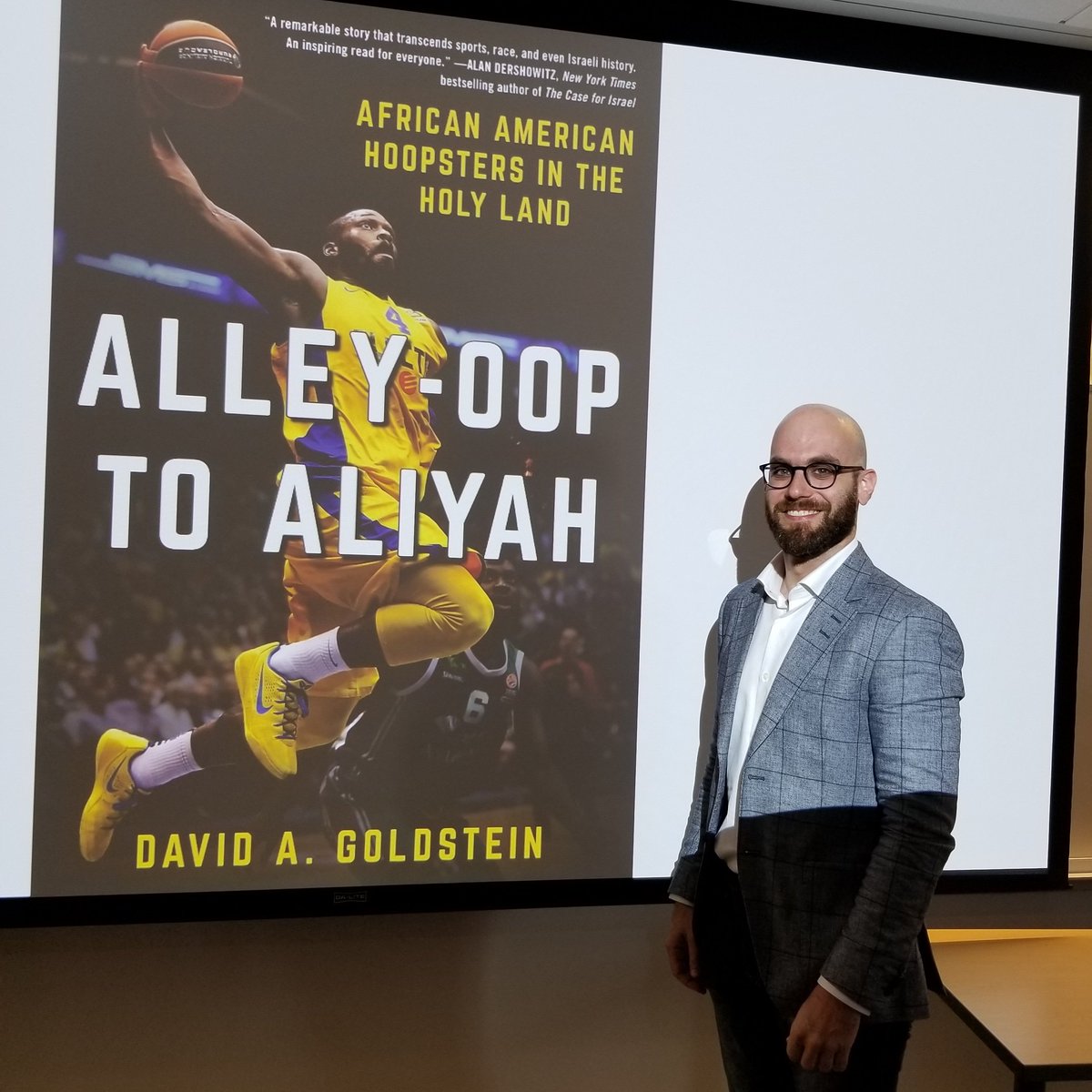 .<a href="/MedillSchool/">Northwestern Medill</a> graduate <a href="/dgoldstein79/">Dave Goldstein</a> dropped by to tell the <a href="/MedillSports/">MedillSports</a> students about his decade-plus odyssey to write and publish <a href="/alleyoop2aliyah/">alleyooptoaliyah</a>