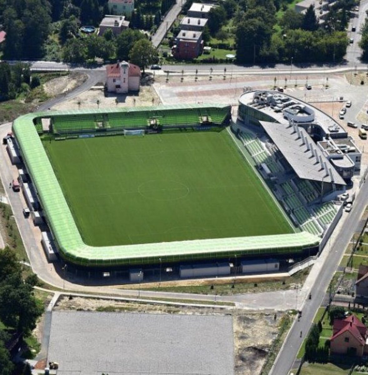 Final one for tonight is the deadly looking home of MFK Karvina in the Czech Republic. Re-opened in 2016, it has a capacity of 4,833