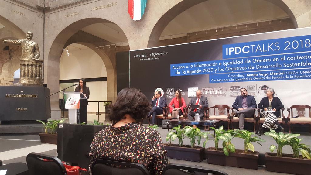 albana_shala1's tweet image. @aimeevegam addressing the challenge of big data, AI, ATI in view of gender equality at #IPDCTalks in México.