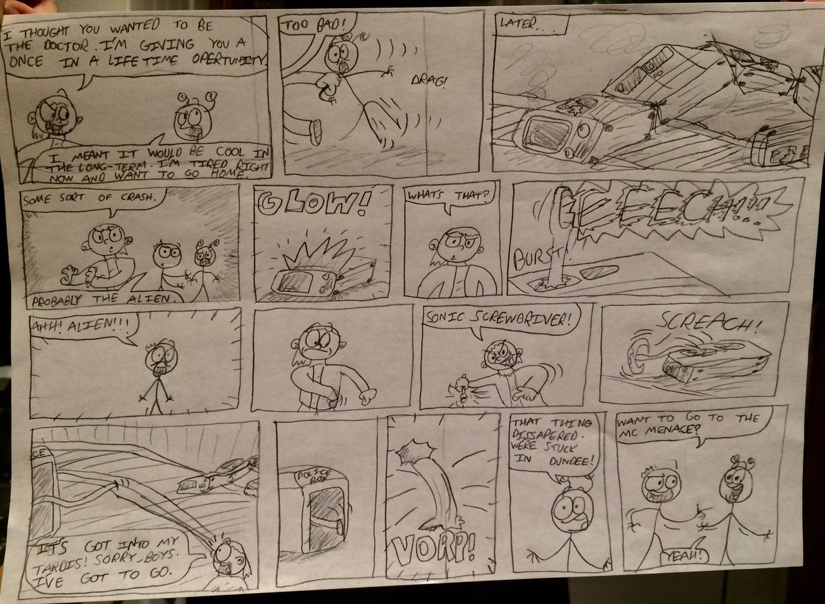 J54545444's tweet photo. The Stick Figures are back! This time with a familiar face. WHO😉 could it be?
@Danny_D_Pearson @BeanoOfficial @spleenal @Alotron @NPBeanoArtist @MikeyStirling @bbcdoctorwho https://t.co/3Q3u978E1Y