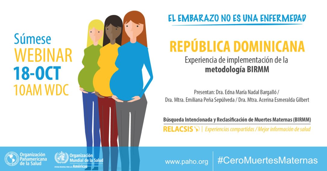 opsoms's tweet photo. El registro correcto de #MuertesMaternas contribuye a la toma de decisiones efectivas y basadas en evidencia para reducir la #MortalidadMaternal
+ sobre la experiencia de la #RebúblicaDominicana en la implementación de #BIRMM
Mañana a las 10AM EDT: https://t.co/iPJ3gPMIMm https://t.co/y6nBcbtQWR