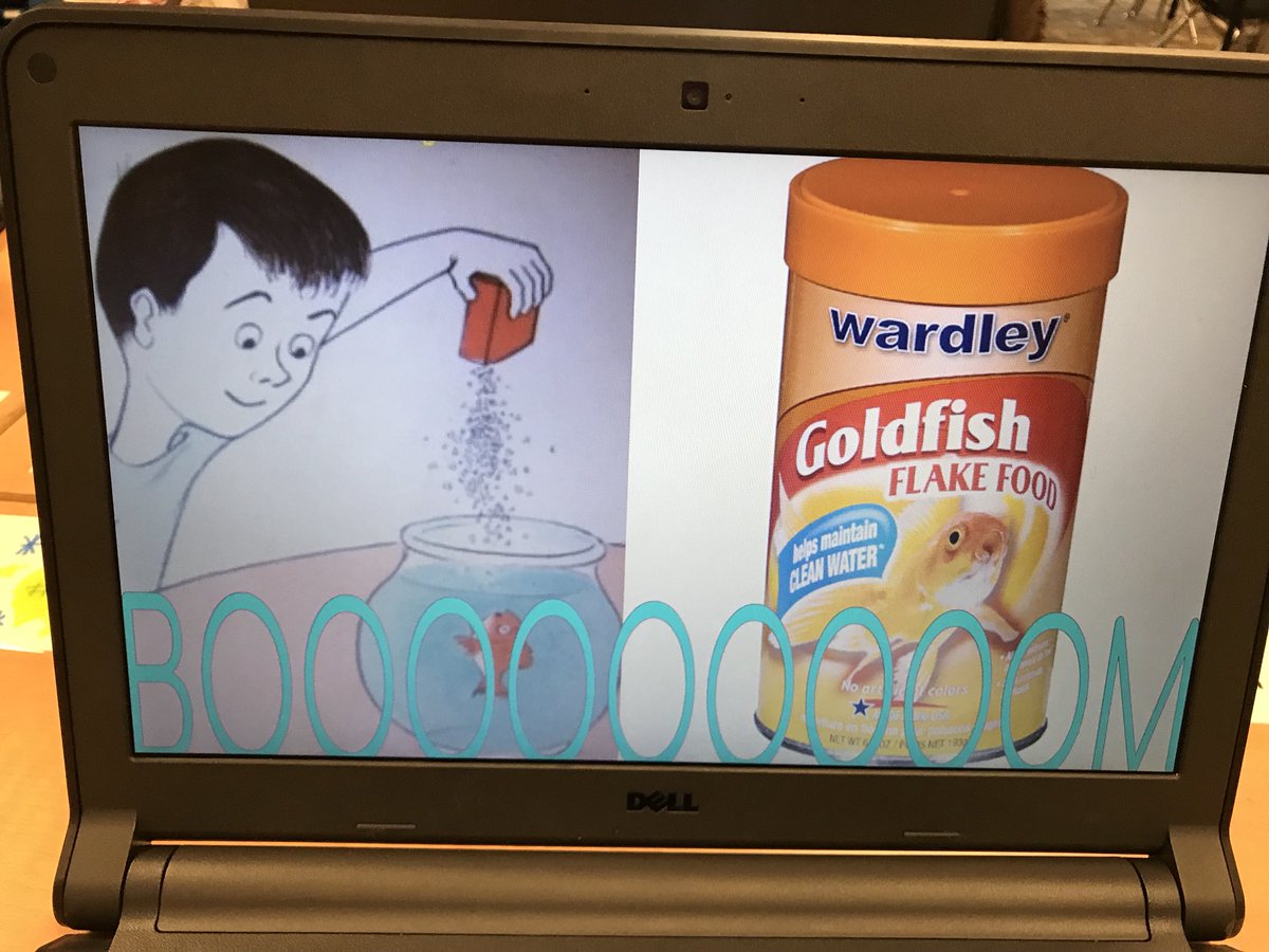 Kathy3rdRRISD's tweet photo. Thank you Mr. Weiler for helping us launch “Meme Monday”.  We told a cause and effect story with our memes! #funwithpicturesandwords @ElsaEngRRISD https://t.co/h5quISSbiW