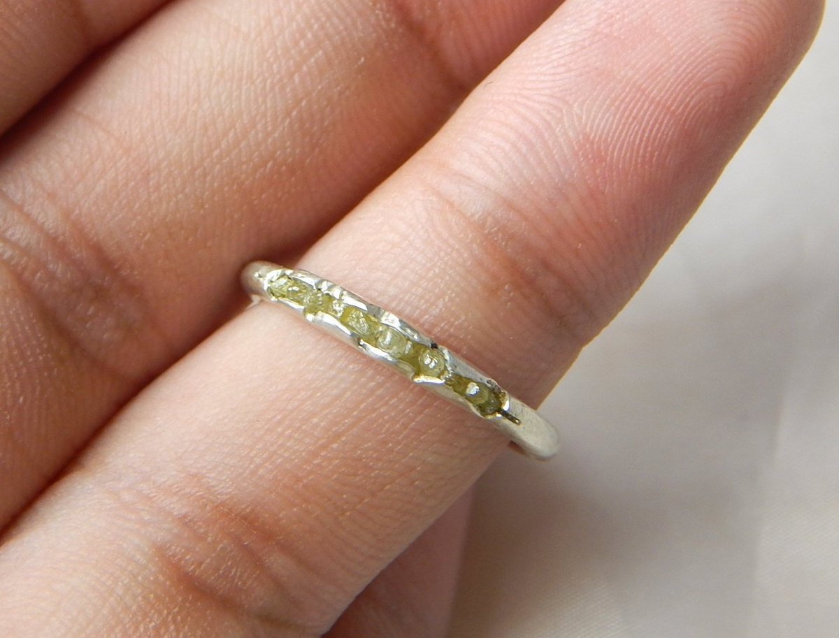msgemshub's tweet image. YELLOW DIAMOND Raw Ring 92.5 Sterling Silver Diamond Rough Ring, Yellow Diamond Ring Band 100 Percent Natural Gemstone.