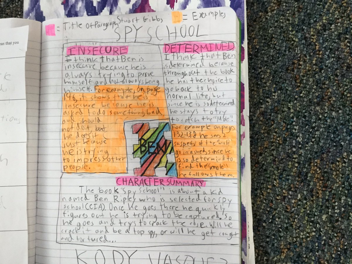 MsIrvingTweets's tweet photo. Simply blown away by the deep thinking going on in these #readersnotebooks #deepstudyofcharacter @MaryEhrenworth @TeachersCollege @brettgeithman @ecsaibel @HallMiddle @AlanGratz https://t.co/ecXSPrrMbV