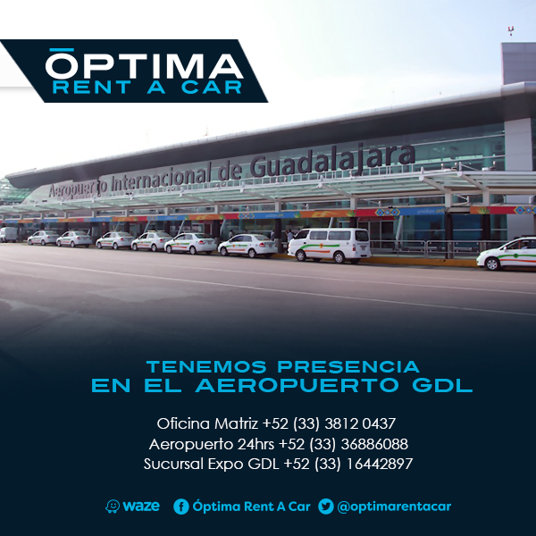 optimarentacar's tweet image. ¡En Óptima Rent A Car tenemos el auto o camioneta que necesitas para recorrer nuestras perla tapatía y conocerla! #MuéveteSinLimites

¡Comunícate con nosotros! 
 Oficina Matriz +52 (33) 3812 0437 
Aeropuerto 24 hrs +52 (33) 36886088
Sucursal Expo GDL +52 (33) 16442897