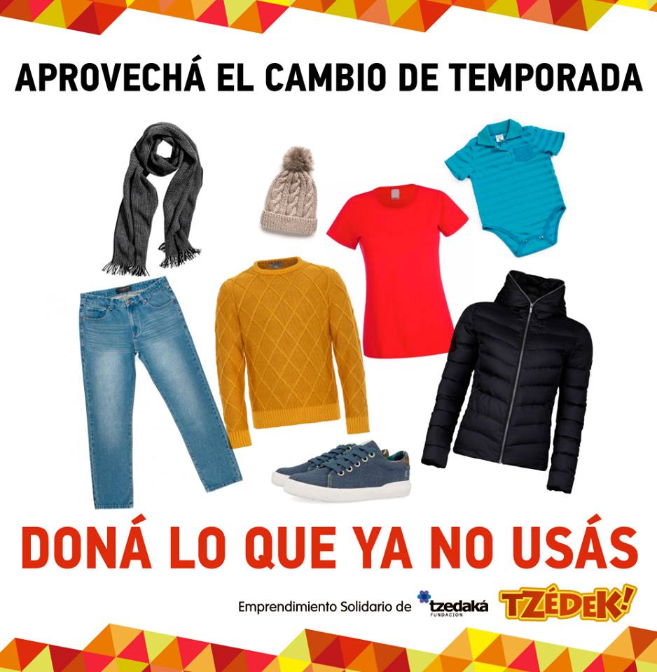 porloschicos's tweet photo. Fundación Tzedaká necesita con urgencia donaciones de ropa. 
Doná la ropa que no uses para que se transforme en una beca escolar, un plato de comida o un tratamiento médico.
📞 Llamá al 0810-777-7333 y pasan a retirar SIN CARGO tu donación.
✉ o contactate a tzedek@tzedaka.org.ar https://t.co/FpNgN4dqFf