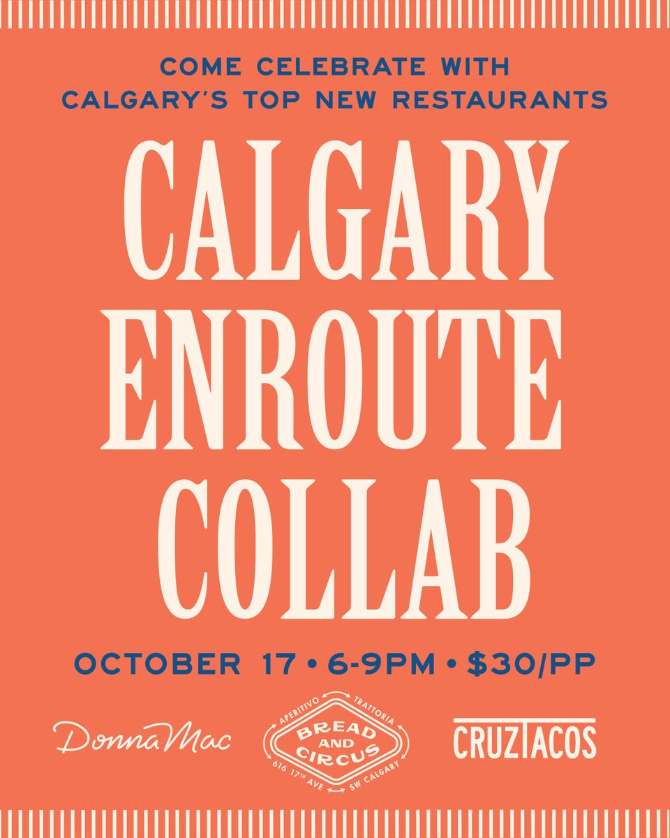 We have a party coming up! Canapés and cocktails! Come try all three #yyc nominees for <a href="/enRoutemag/">Air Canada enRoute</a>’s best new Canadian restaurants all at one place! Party starts at 6! $30 gets you a welcome drink and food all night. :) Email hello@donnamacyyc.ca to secure a spot.