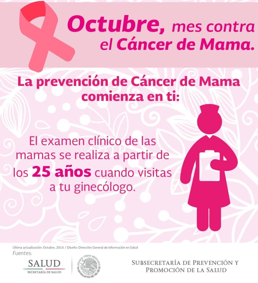 La prevención de Cáncer de Mama comienza en ti. #MesRosa🎀