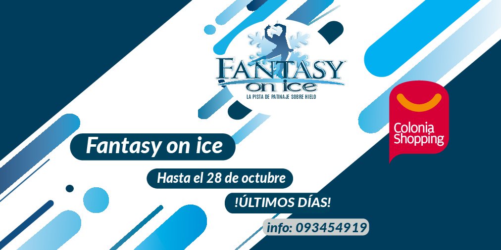NewMindUy's tweet photo. ⛸ La pista de patinaje sobre hielo se despide de Colonia!⛸
Ultimos días! 👉🏼 No te lo pierdas!
#Fantasyonice  ❄️ https://t.co/Q5yMV3aFFA