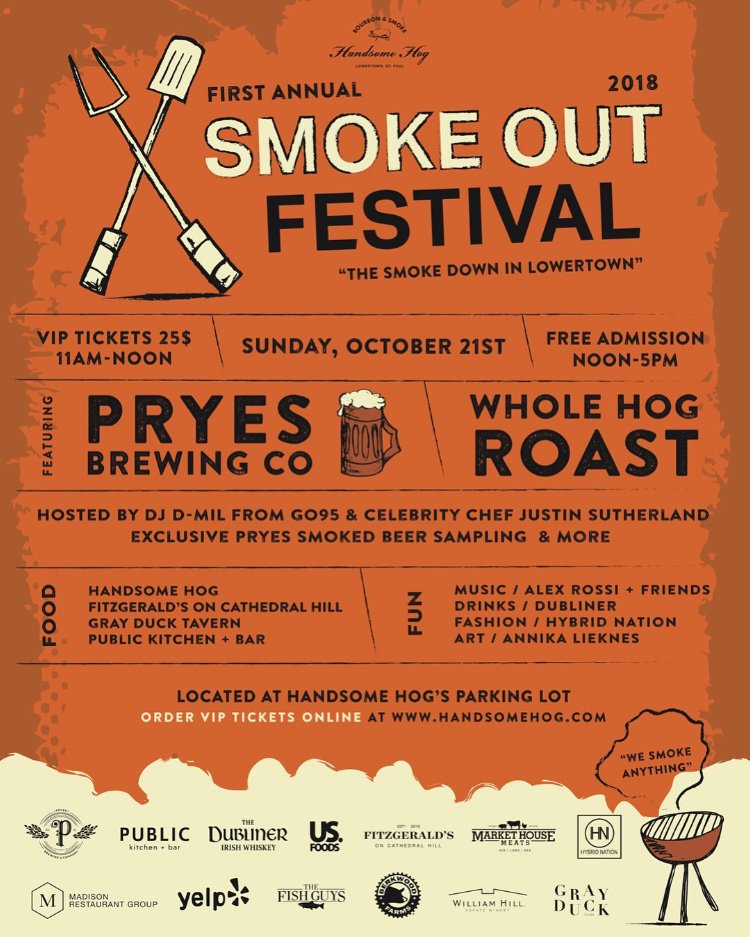 #SmokeOutFestival2018 is this Sunday, Noon–5PM! Grab your VIP Passes while you can (link in bio).

#SmokeDownInLowertown #FromSnoutToTail