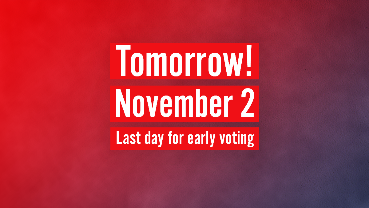 NoOn3's tweet photo. Tomorrow is the last day for early voting in Nevada! Remember to show up and vote NO on Question 3. https://t.co/fUUjr16AF1 https://t.co/xcxVt19vT1