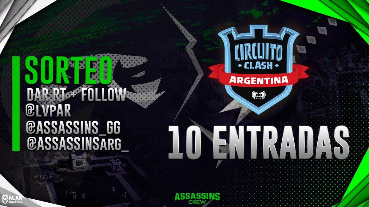 #CR | ¡Seguimos con las buenas noticias!

Esta vez queremos sortear 10 entradas para el evento presencial de <a href="/LVPar/">LVP Argentina</a> en <a href="/TeatroVorterix/">Teatro Vorterix</a> este 24 de Octubre.

Finaliza el 18 de Octubre.

Los ganadores deben ser de Buenos Aires o poder viajar al evento en Buenos Aires.

#GoAssassins