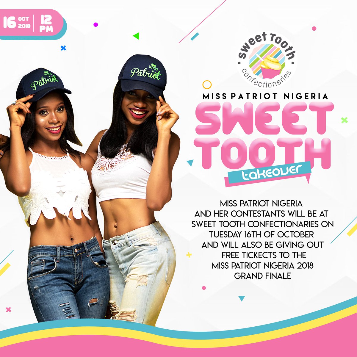 sweettoothconf's tweet photo. @MisspatriotNG contestants will be visiting us tomorrow. Come around to explore our facility with them and get a free ticket and a cup of our delicious frozen yogurt. π¦
CC your friends to this tweet π
#Sweettooth #SweetToothPhc #SweetToothExperience #MondayMood #WINNERinMY https://t.co/XcH2VEK9kw
