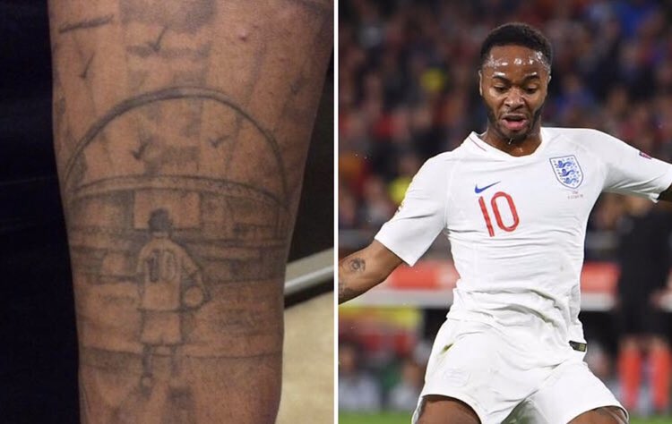 Football Association support 'honest and heartfelt' Raheem Sterling over  gun tattoo controversy – talkSPORT | talkSPORT