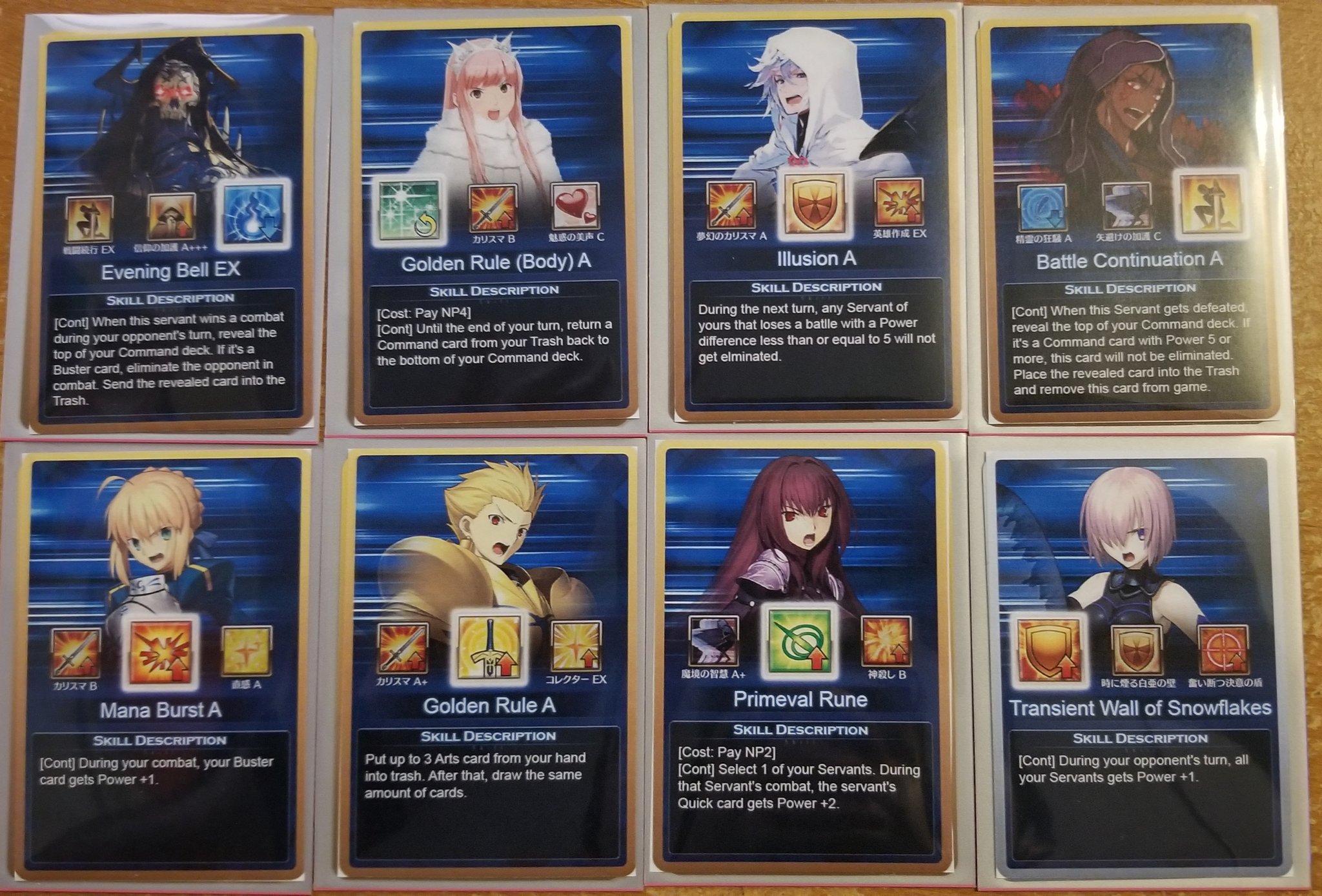 Ra Power Games on Twitter: "Since Fate Grand Order duel won't do it, I've  created my own translation cards for servants skills. If anyone wants them,  I can post pdfs to print