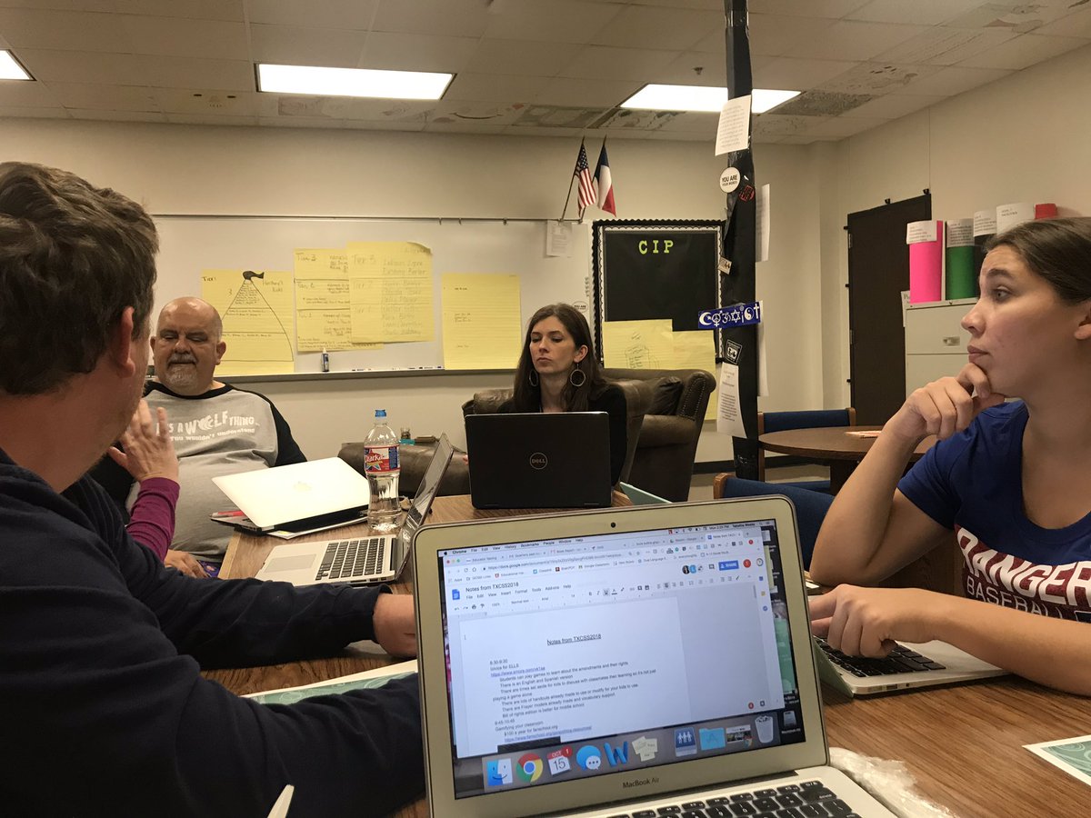 TWeeksGCISD's tweet image. Great PLC today! Thanks for leading us so well @MrsTeeterStocz it was so much fun sharing our learning from #TXCSS2018