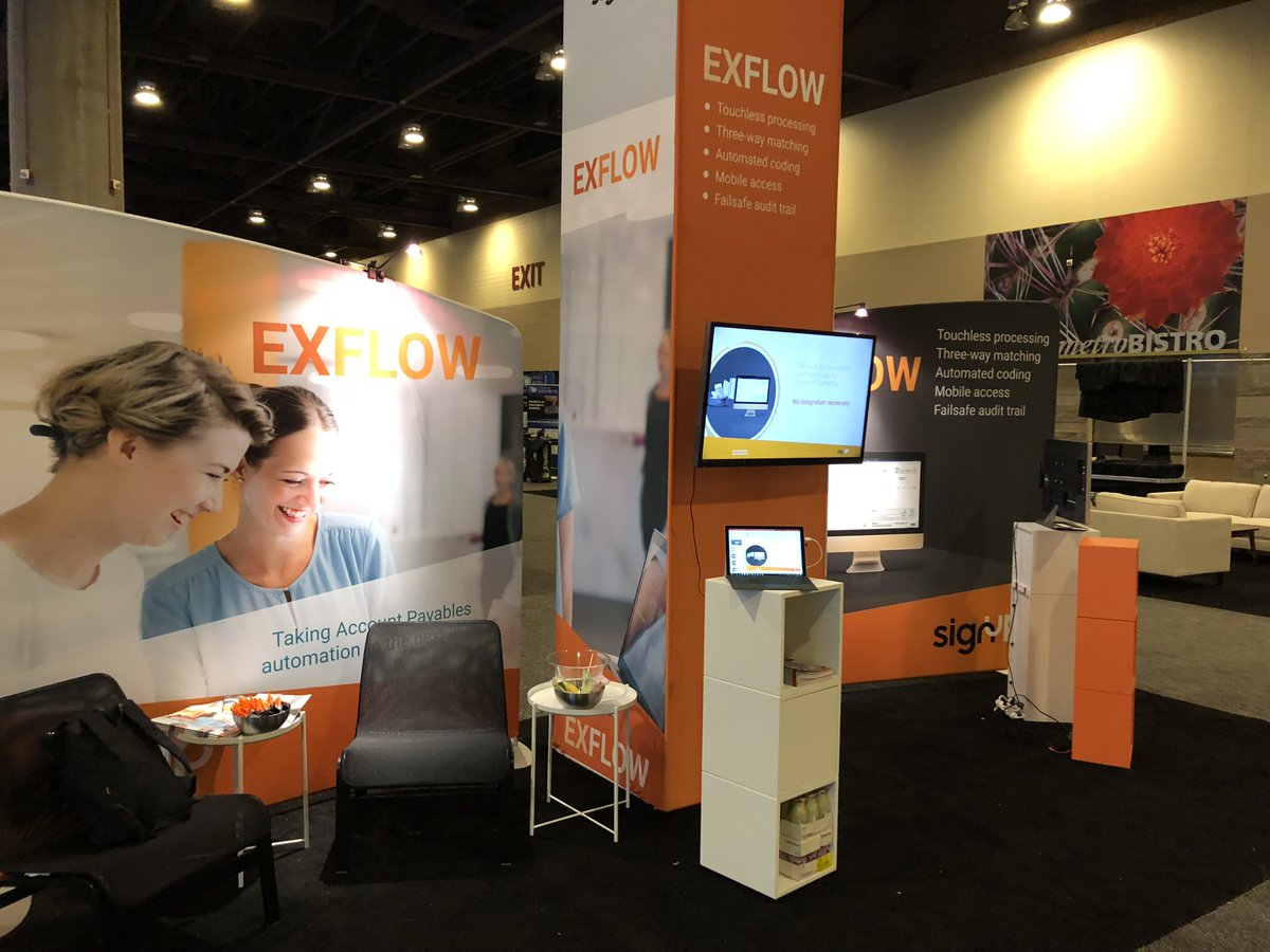 Eagerly awaiting for the Expo opening this afternoon. Find out how ExFlow can improve you AP Process at the SignUp Booth 235 at the #AXUG #summit2018 #dynamics365
