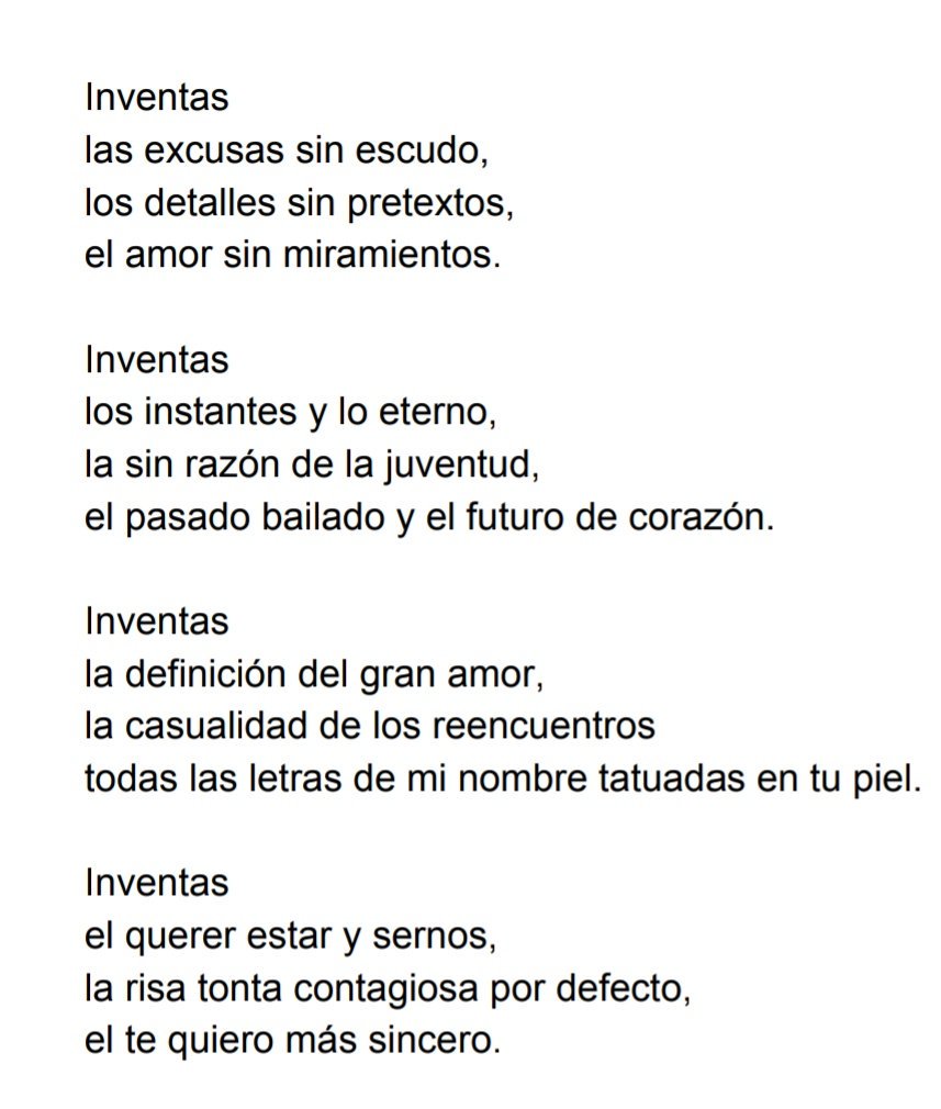 AndreaSprings_'s tweet photo. El título del nuevo single de @vanesamartin_ se llama #Inventas .

No tengo ni la más remota idea de cómo será la canción, pero mientras esperamos, aquí os dejo un pequeño poema inspirado en la palabra que da nombre al título...

Y tú, ¿Que #Inventas?

#vanesamartin #TLMQHEM https://t.co/O5YGzQ5JNA