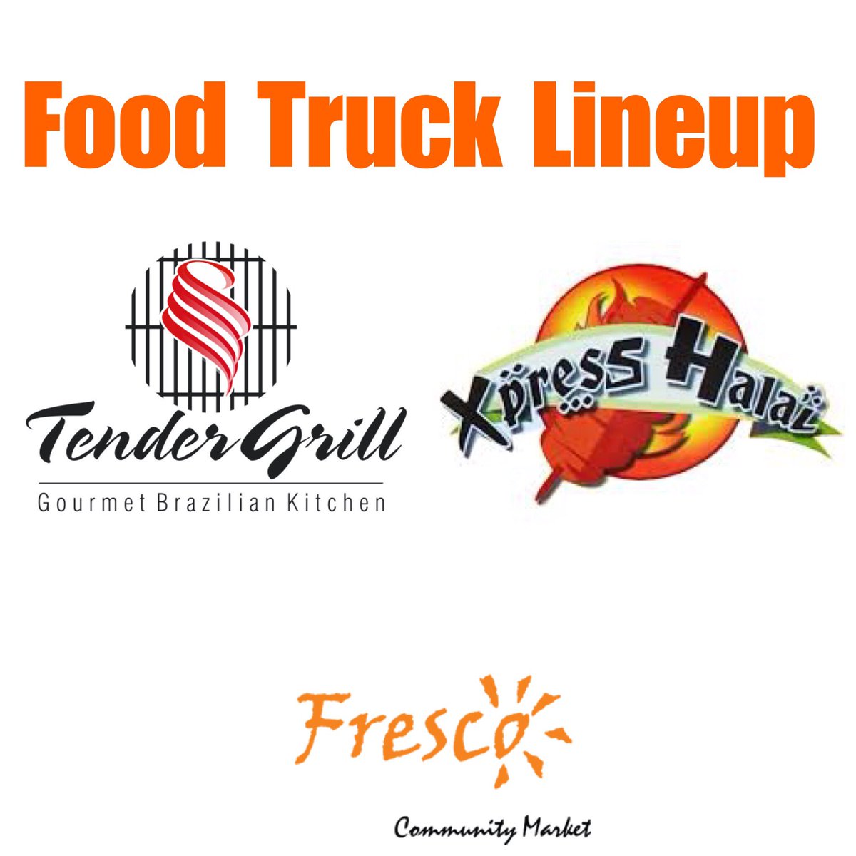 #munchiemonday #foodtruck #lineup here <a href="/FrescoCommunity/">Fresco Community Mkt</a> with
<a href="/tender_grill/">Tender Grill Brazilian Catering 🇧🇷</a> 
<a href="/XpressHalal/">xpress halal</a> (new in our lot!)
5-9pm

#xpreashalal #tendergrill #frescocommunitymarket #grocerystore #parkinglot #notcookingtonight
