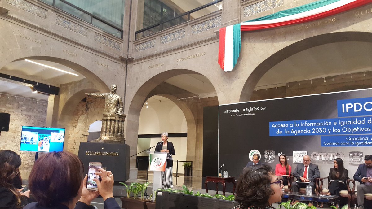 albana_shala1's tweet image. An excellent presentation of @lagunes28 of the many challenges faced by Mexican female reporters calling for justice, against impunity during #IPDCTalks.