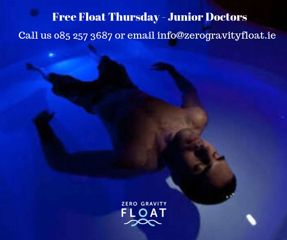 floatcork's tweet photo. This week we want to get behind Junior Doctors, If you're a Junior Doctor, and can float this Thur to take us up on this one day offer for a FREE FLOAT, give us a call on 085 257 3687 or email us info@zerogravityfloat.ie #floatcork #cork #juniordoctors #Ireland https://t.co/CVONXqCJFS