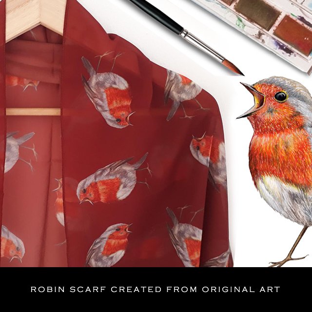 illustratorbeck's tweet photo. Only 6 days left to get this beautiful robin #scarf created from original art £30 by supporting my #kickstarter #campaign helping to get these #scarves manufactured @wildlife_uk @iNatureUK #TwitterNatureCommunity #cheshirehour #londonhour #fblikehour https://t.co/JnKF8HNhil https://t.co/T4uj1SBol6