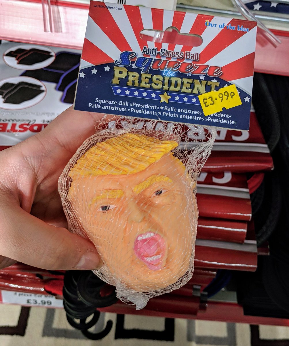 honeybear226's tweet photo. ✨In case you're feeling stressed @StephenKing 🇺🇸🤣😂🇬🇧 #antistressball #chuckem #squishem #POTUS https://t.co/MP3hXxYaD5