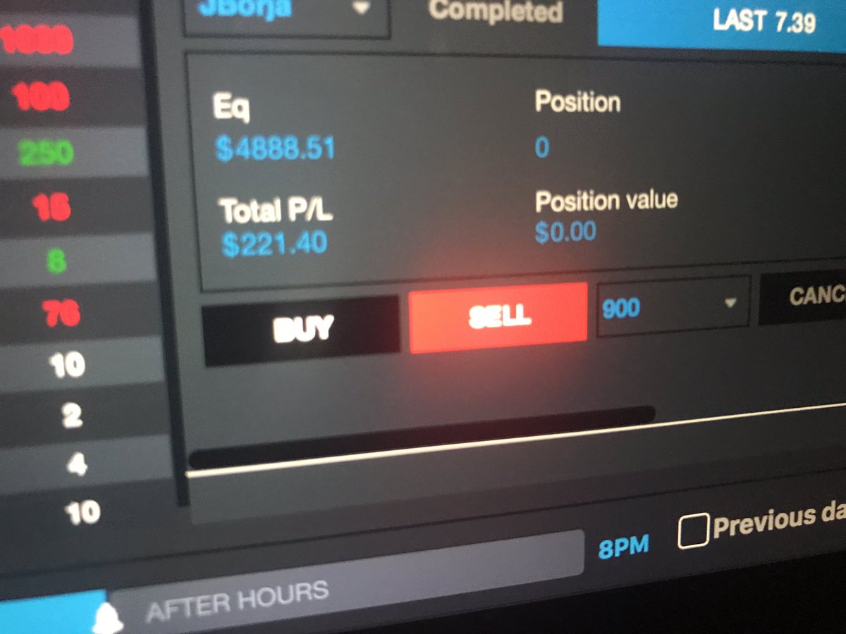 GUAMillionaire's tweet photo. Paper @StocksToTrade $NBEV in 6.63 avg, out 7.41 avg. +221, +12%. Added to my earlier $EARS trade, +896 for the day. @timothysykes once I’m consistent w/this set-up, will go live 👊 #testrefineoptimize https://t.co/Y15ykVJFJB