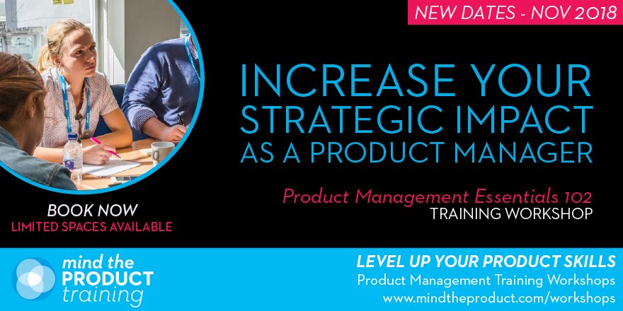 Want to increase strategic skills and influence as a Product Manager? <a href="/MLuskind/">Michael Luskind</a> and I are facilitating a <a href="/mindtheproduct/">Mind the Product</a> #workshop on this topic Nov 15 in Toronto!  Sign up here: bit.ly/2RMY4Lr