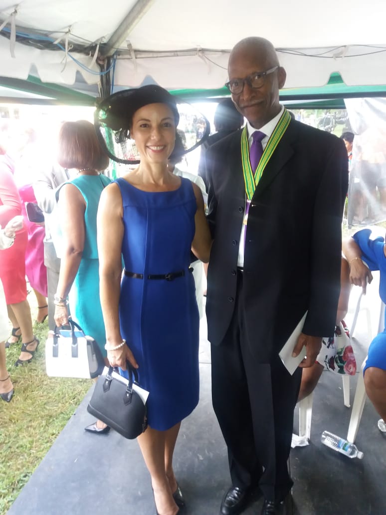 kaminajsmith's tweet photo. Sharing some pics with wonderful members of the #Diaspora home to be honoured for their years of service! #YvetteClarke #WinstonBarnes #EarleTaylor https://t.co/KLjBob0VMm