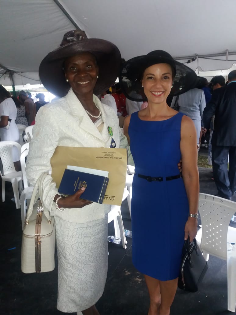 kaminajsmith's tweet photo. Sharing some pics with wonderful members of the #Diaspora home to be honoured for their years of service! #YvetteClarke #WinstonBarnes #EarleTaylor https://t.co/KLjBob0VMm