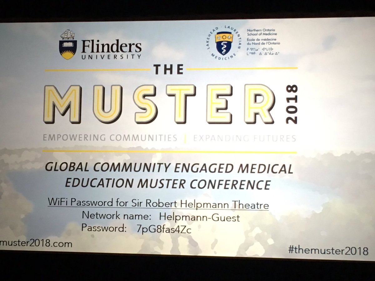 Looking forward to learning more about community engaged medical education <a href="/themuster2018/">The Muster 2018</a>