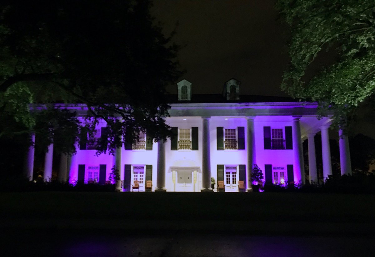 This week, October 15-22, the Governor’s Mansion will be lit purple for Domestic Violence Awareness Month. If you know someone, or you yourself are experiencing domestic violence, please call the 24/7 National Domestic Violence Hotline at 1-800-799-7233 or 1-800-787-3224.