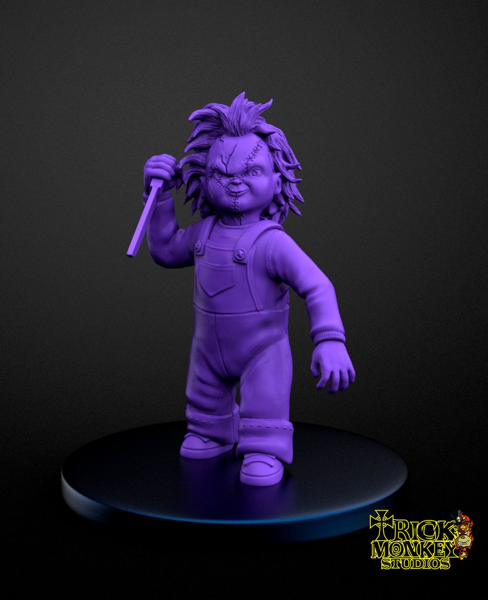 AndyTrickmonkey's tweet photo. Here's the video I made of sculpting the Chucky from Childsplay miniature. https://t.co/vblEaFfhAS #childsplay #chucky #3dsculpting #zbrush #miniature https://t.co/WuD6yrydnq